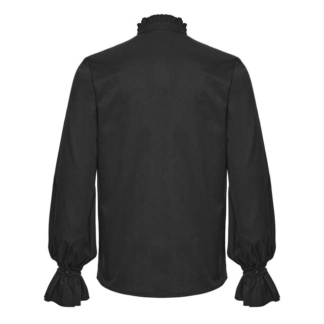 Punk Rave Shirt In Noble Dignity with Pintucks -black