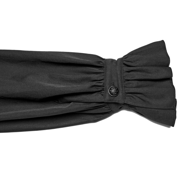 Punk Rave Shirt In Noble Dignity with Pintucks -black