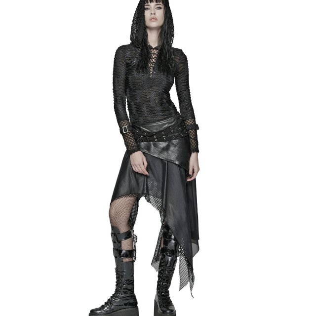 Asymmetrischer Punk Rave Lagenrock Uneven Remains L