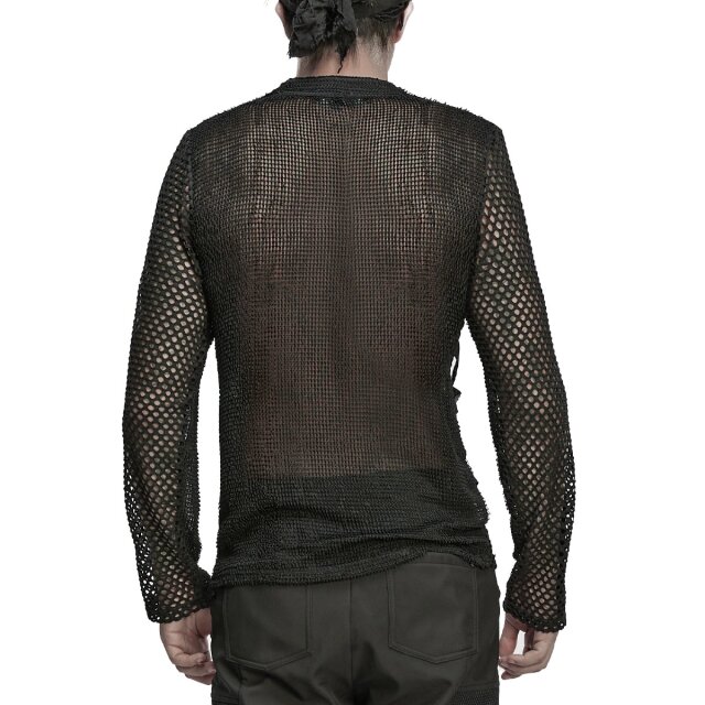 Punk Rave Netz-Langarmshirt Without Witness XL