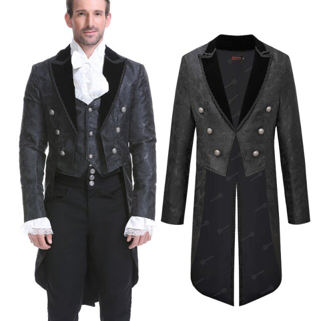 Eleganter Victorian Goth-Frack In Noble Shadow