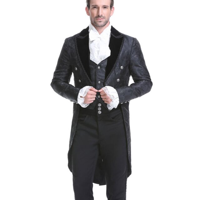 Eleganter Victorian Goth-Frack In Noble Shadow