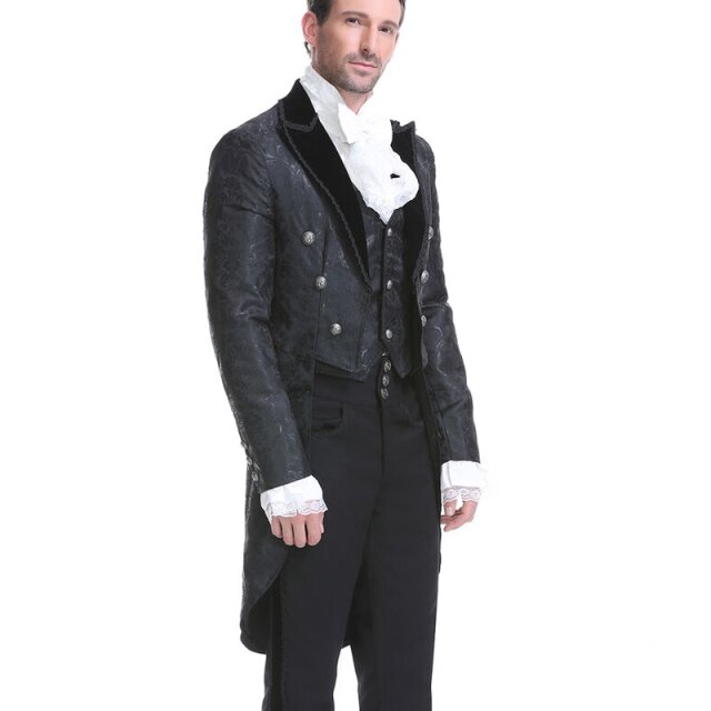Eleganter Victorian Goth-Frack In Noble Shadow