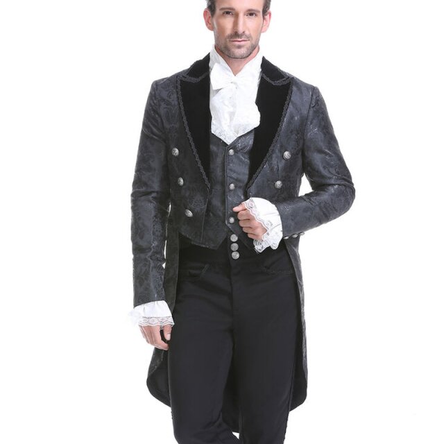 Eleganter Victorian Goth-Frack In Noble Shadow