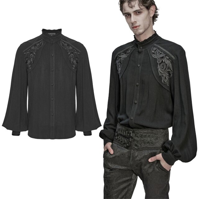 Victorian Men’s Shirt Stille Poesie with Lace