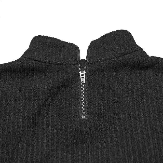 Punk Rave double ribbed long sleeve Unaffected with faux leather
