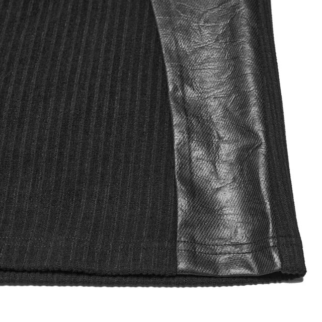 Punk Rave double ribbed long sleeve Unaffected with faux leather