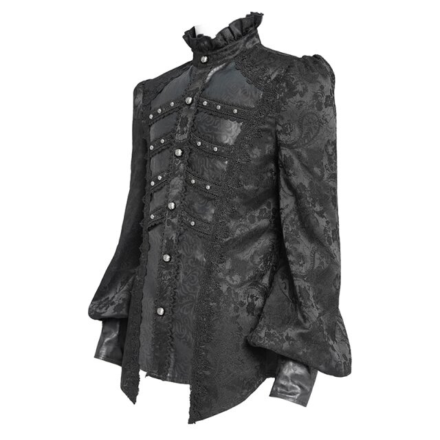 Devil Fashion Victorian-Goth-Hemd Dressed in Excess M