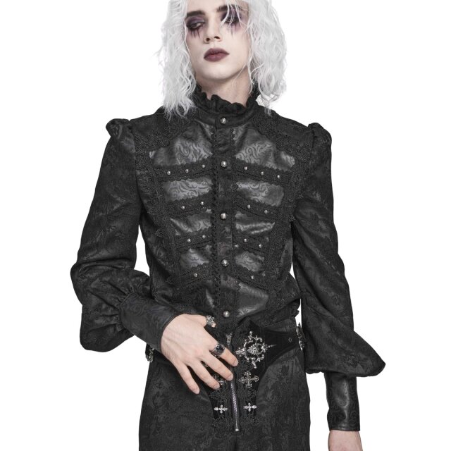 Devil Fashion Victorian-Goth-Hemd Dressed in Excess M