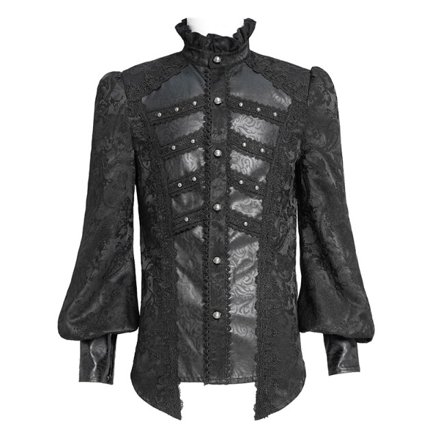 Devil Fashion Victorian-Goth-Hemd Dressed in Excess M