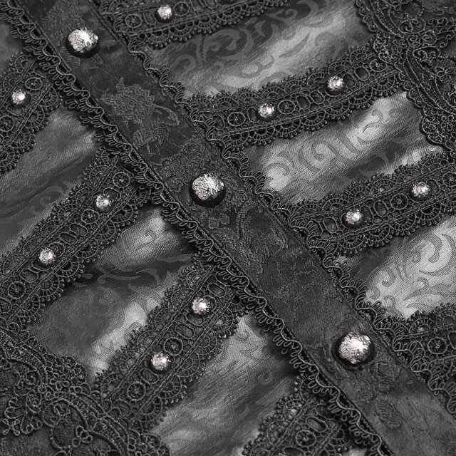 Devil Fashion Victorian-Goth-Hemd Dressed in Excess M