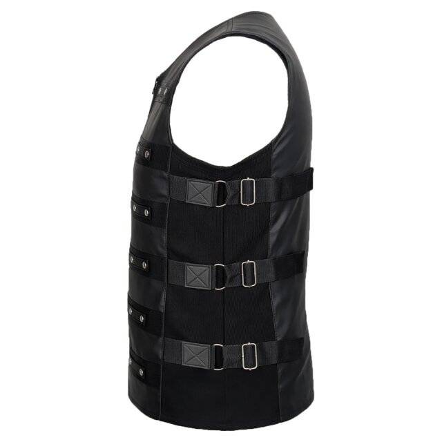 Zügellos Button Vest Wetlook Tech-Wear-Waistcoat Hard Wired State