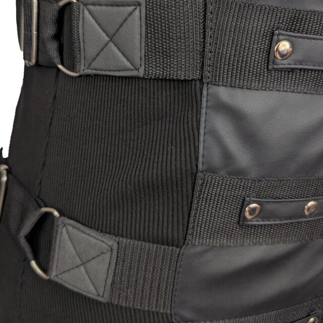 Zügellos Button Vest Wetlook Tech-Wear-Waistcoat Hard Wired State
