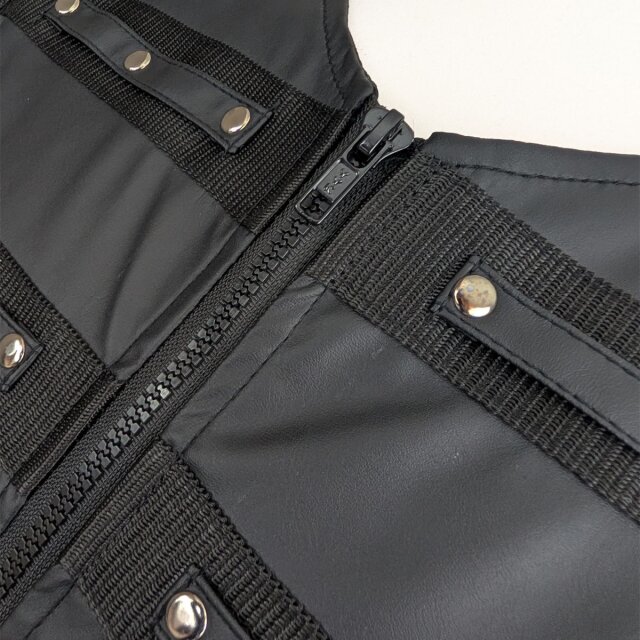 Zügellos Button Vest Wetlook Tech-Wear-Waistcoat Hard Wired State