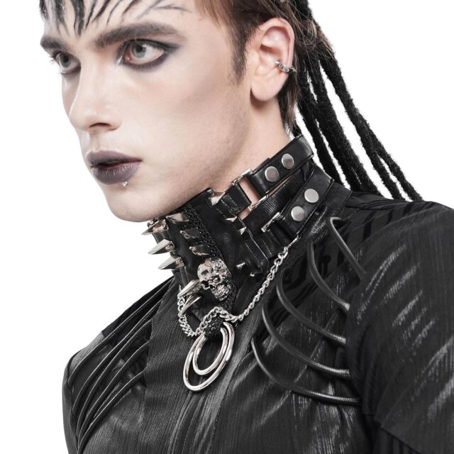 Devil Fashion Spiked Collar “No Rules Tonight”
