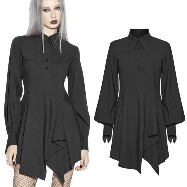 PUNK RAVE Gothic Blouse Dress Batwing Daydream