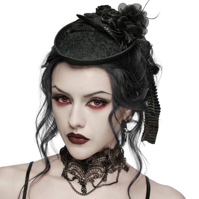 Punk Rave Mini Hat La Avvocata with Roses