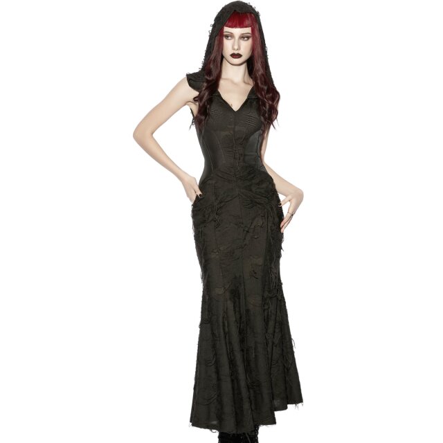 PUNK RAVE Wasteland Maxi Dress After the Ash in shredded...