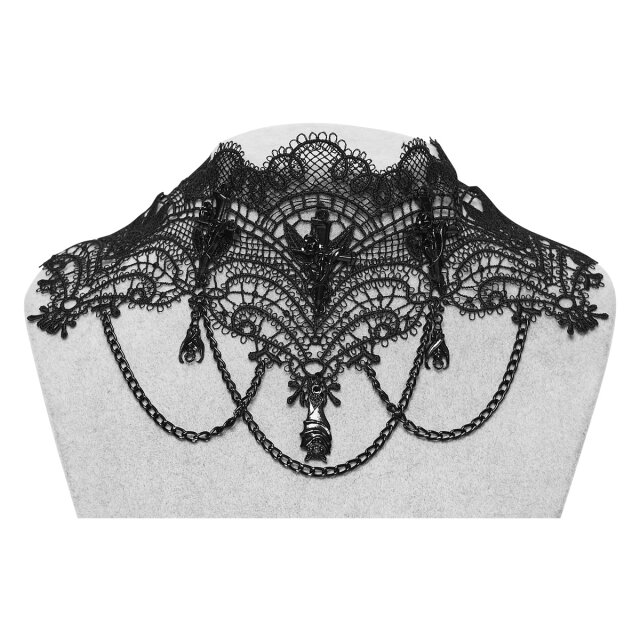 PUNK RAVE Gothic Spitzenchoker A Little Bite of Lace mit...