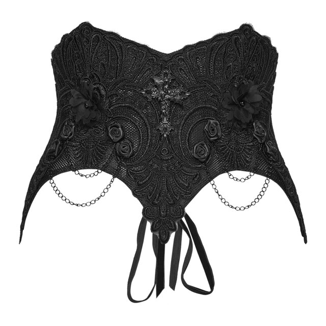 PUNK RAVE Romantic Gothic Corset Belt A Little Sin in Bloom