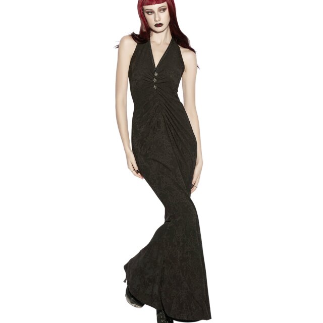 PUNK RAVE Gothic Neckholder Maxi Dress Too Elegant to...