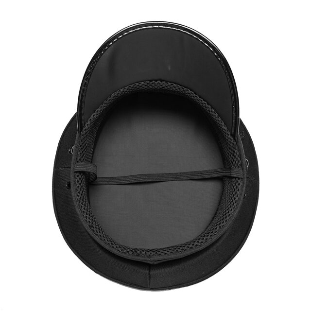 PUNK RAVE Unisex Gothic Peaked Cap On Silent Patrol with a Uniform-Inspired Design