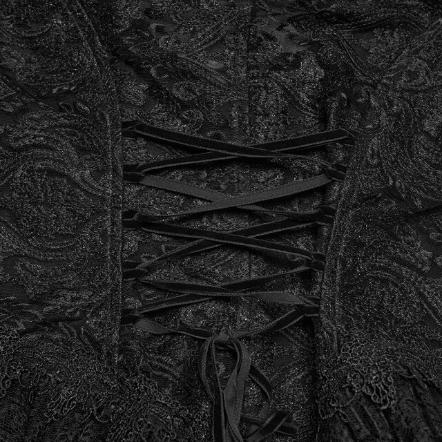 PUNK RAVE Glamour Gothic Waistcoat Refined Sin with Pearl Details