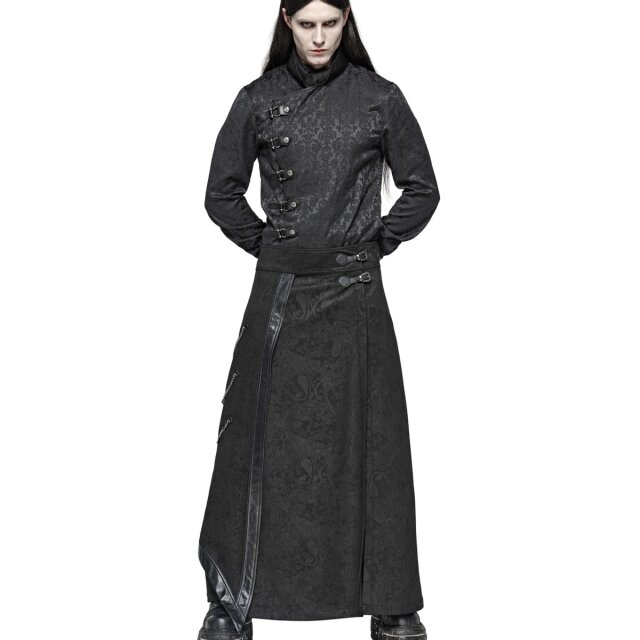 PUNK RAVE Gothic Men’s Kilt Ronin Kuro in Samurai Style