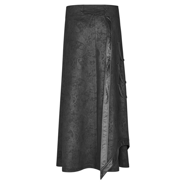 PUNK RAVE Gothic Herren Kilt Ronin Kuro im Samurai-Stil XL