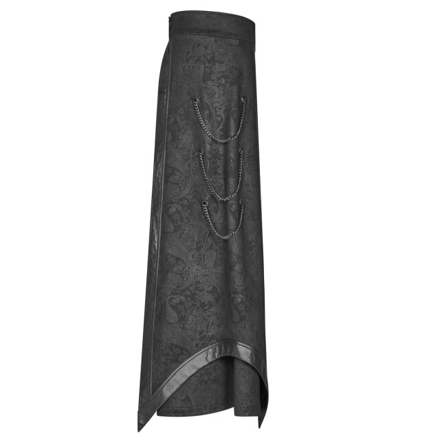 PUNK RAVE Gothic Herren Kilt Ronin Kuro im Samurai-Stil XL