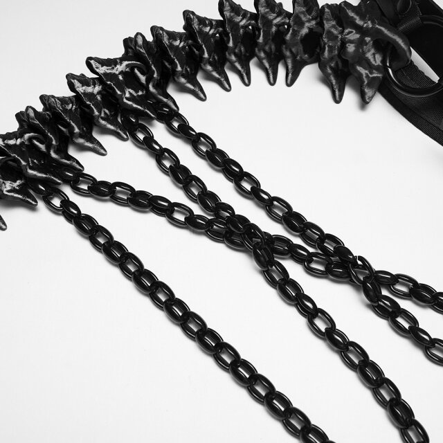 PUNK RAVE Cyber-Goth Harness Dragon Spine