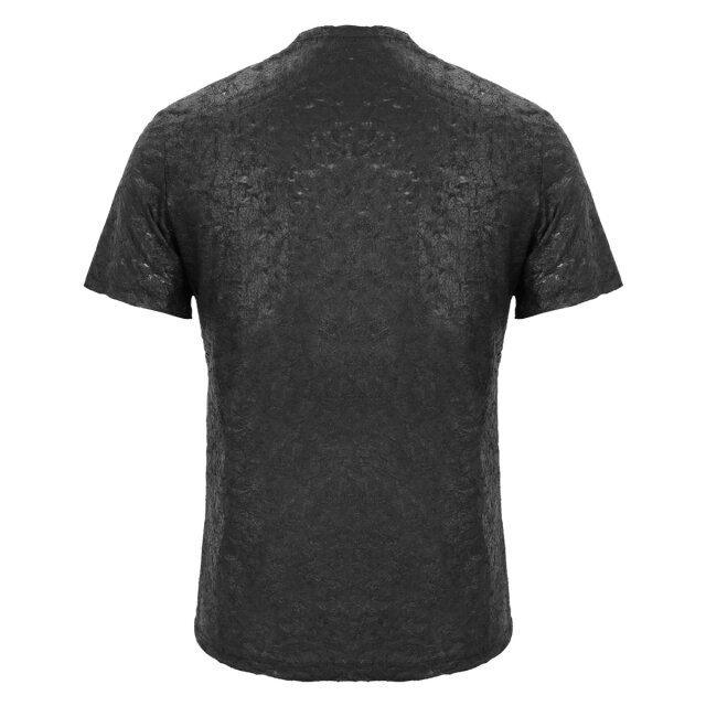 DEVIL FASHION Gothic Men’s T-Shirt Torn but Tied in Post-Apocalyptic Look