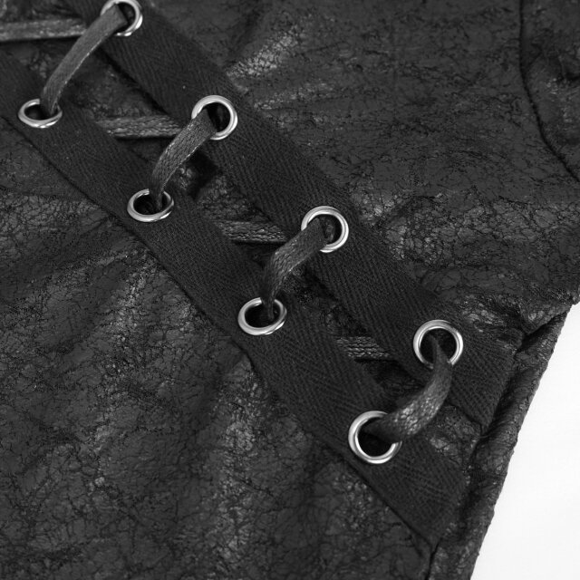 DEVIL FASHION Gothic Men’s T-Shirt Torn but Tied in Post-Apocalyptic Look