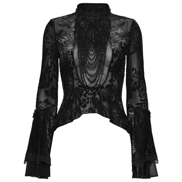 PUNK RAVE dark-romantic mesh shirt Petals & Poison