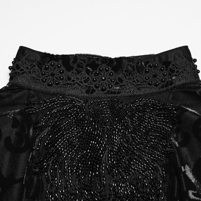 PUNK RAVE dark-romantic mesh shirt Petals & Poison