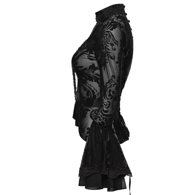 PUNK RAVE dark-romantic mesh shirt Petals & Poison