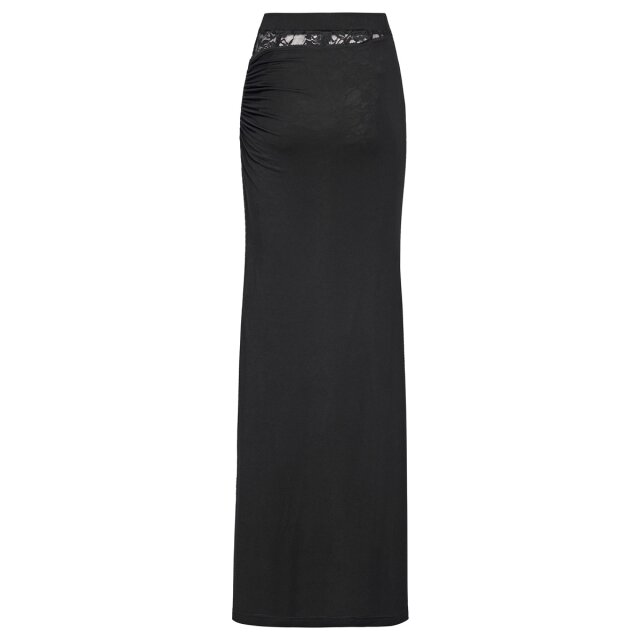PUNK RAVE Gothic Maxirock Black Lace for Breakfast L