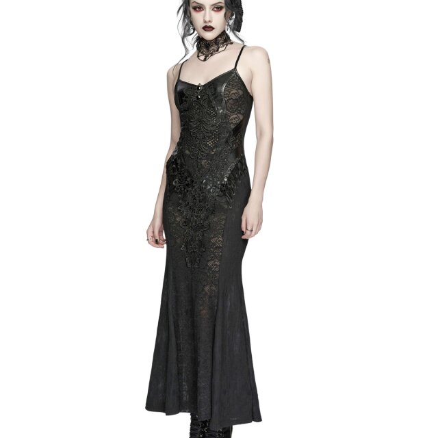 Punk Rave Romantic Goth Maxi Dress Too Close to Sin