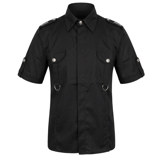 AZZAZZINZ Gothic Men’s Short-Sleeved Shirt The Wrong Department in Uniform Style