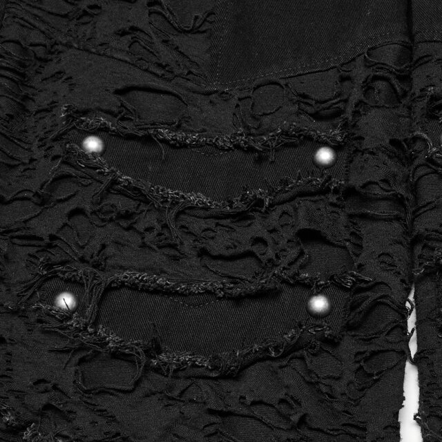 PUNK RAVE Gothic Herren-Jeansshorts Public Concern im Destroyed-Look XXL