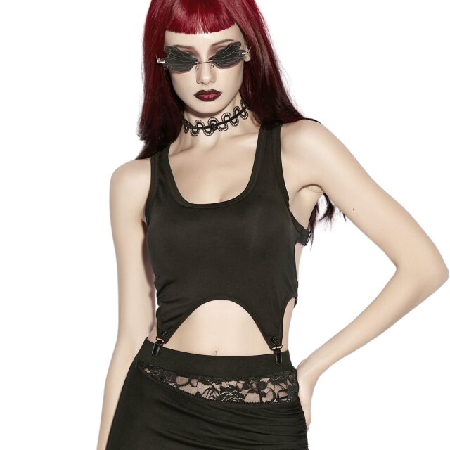 PUNK RAVE Gothic Träger-Top Front Row Scandal M-L
