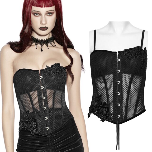 Romantic Gothic Überbrust-Korsage mit transparenter...