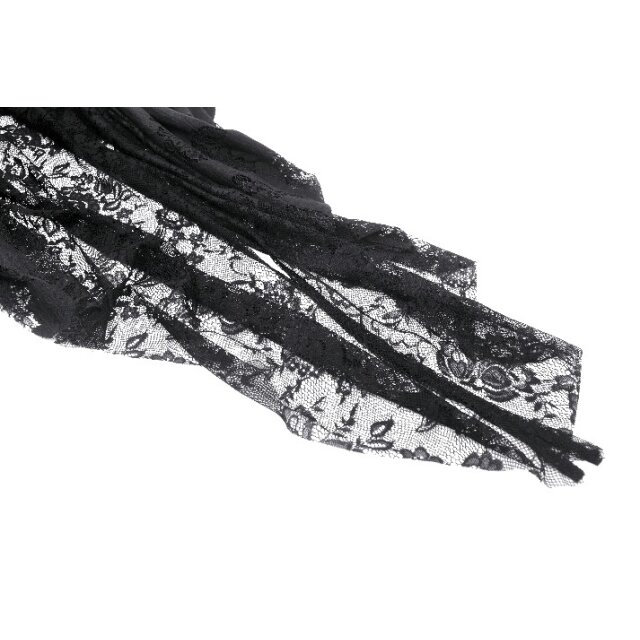 Dark in Love High-Low Gothic Strappy Dress Funeral Fête with Lace