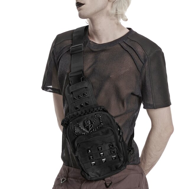 PUNK RAVE Unisex Cross-Body Bag Nothing Left Behind in a Post-Apocalyptic Style