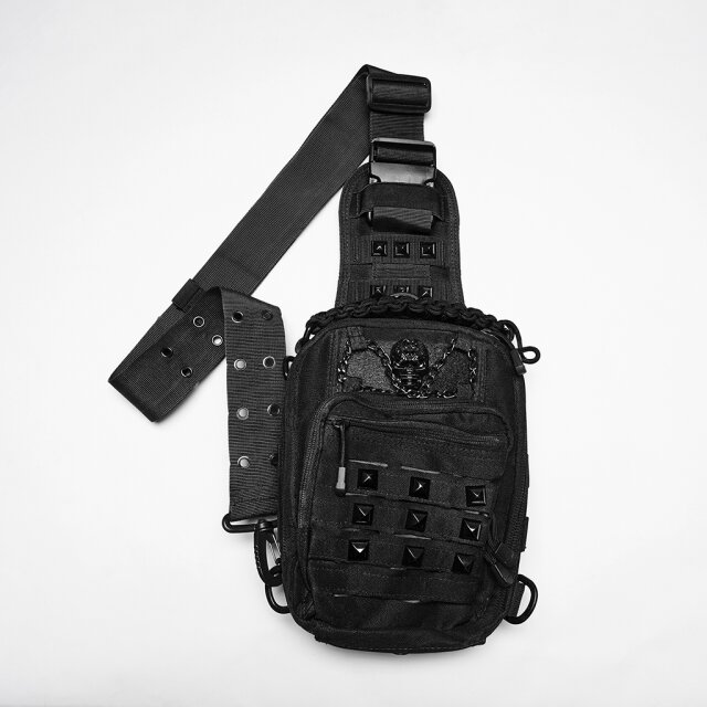 PUNK RAVE Unisex Cross-Body Bag Nothing Left Behind in a Post-Apocalyptic Style