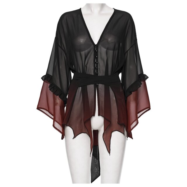 PUNK RAVE Romantic Gothic Chiffon-Bluse Where Daylight Ends