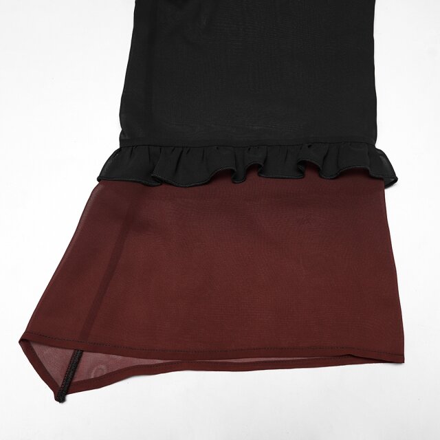 PUNK RAVE Romantic Gothic Chiffon-Bluse Where Daylight Ends