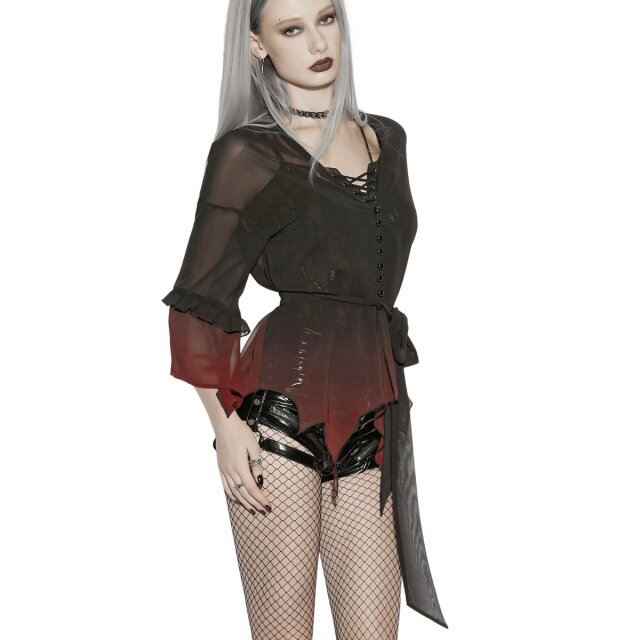 PUNK RAVE Romantic Gothic Chiffon-Bluse Where Daylight Ends
