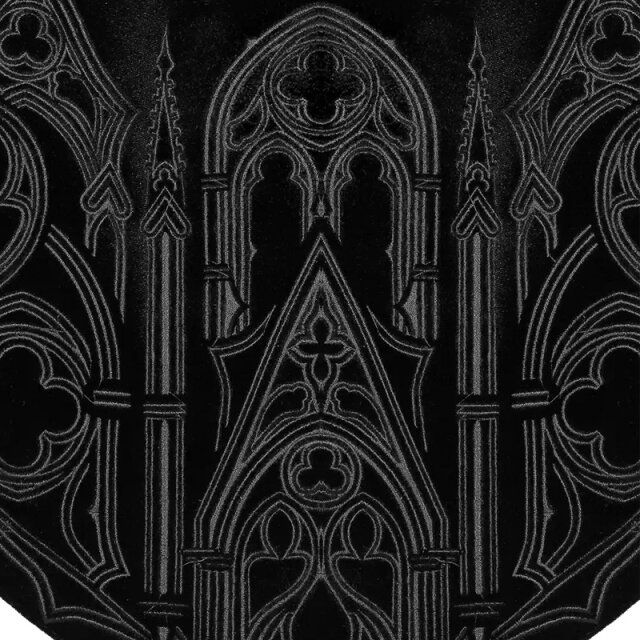 Restyle Gothic Samt-Hobo-Bag Velouria mit Kathedralen-Stickerei