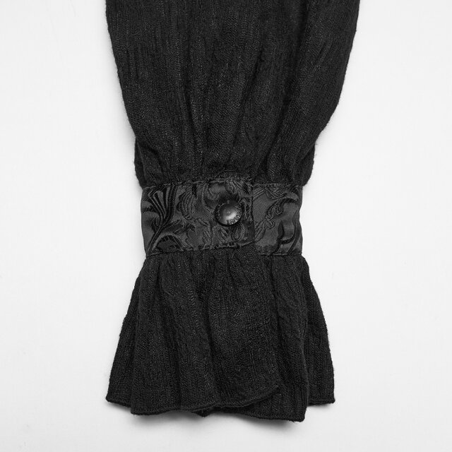 PUNK RAVE Romantic Goth Long Sleeve Top Tea First, Trouble Later